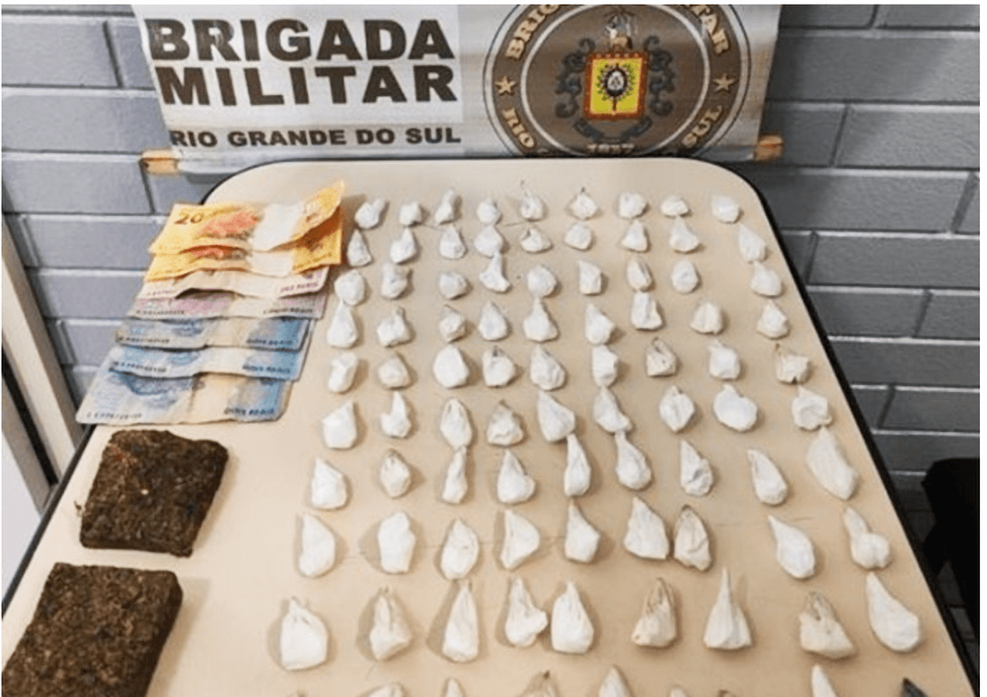 Capa Homem é preso por tráfico de drogas em Três Passos durante ação da Força Tática do 7° BPM