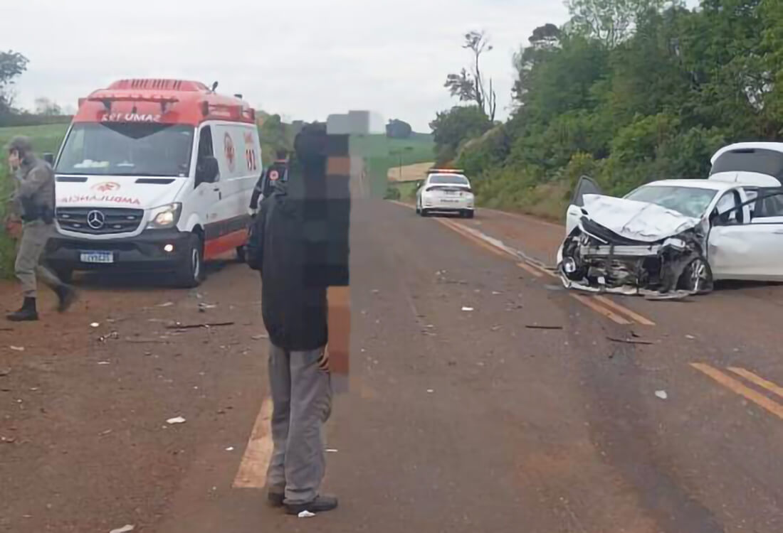 Capa Acidente grave na RSC-472 em Santo Cristo deixa uma vítima fatal