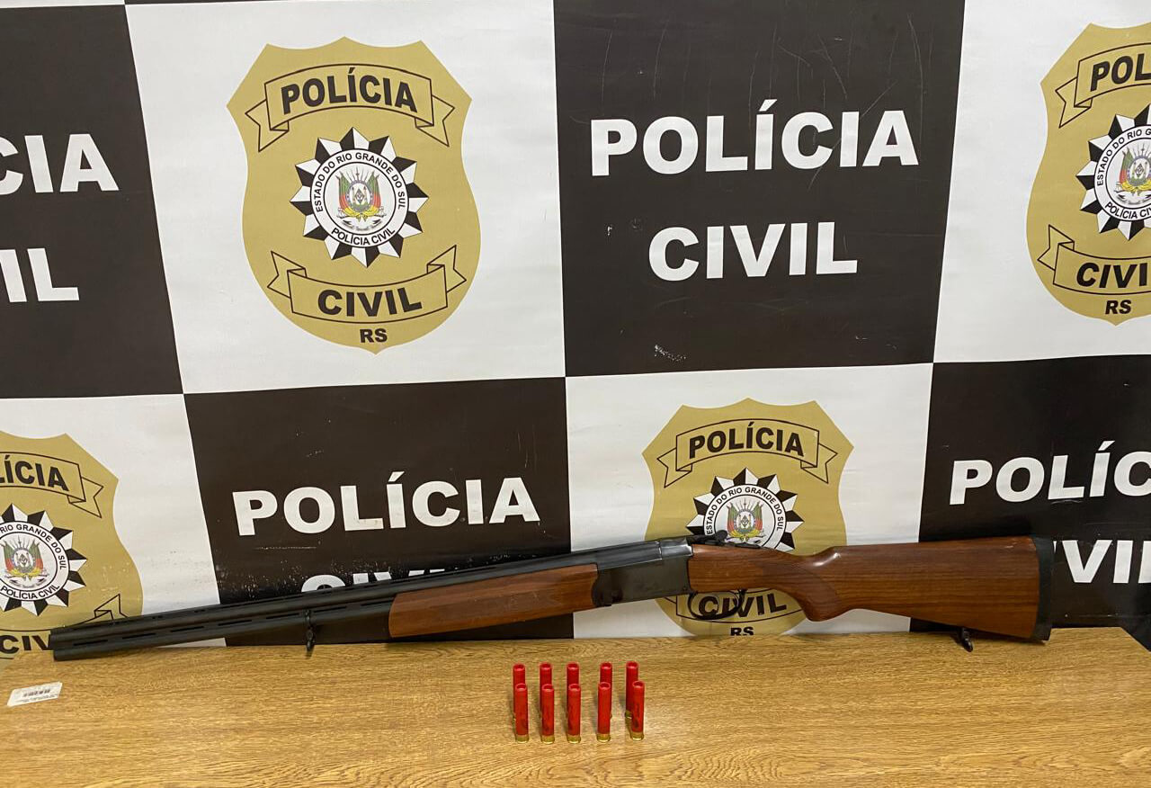 Capa Polícia Civil apreende arma e munições em ação contra violência doméstica em Tenente Portela