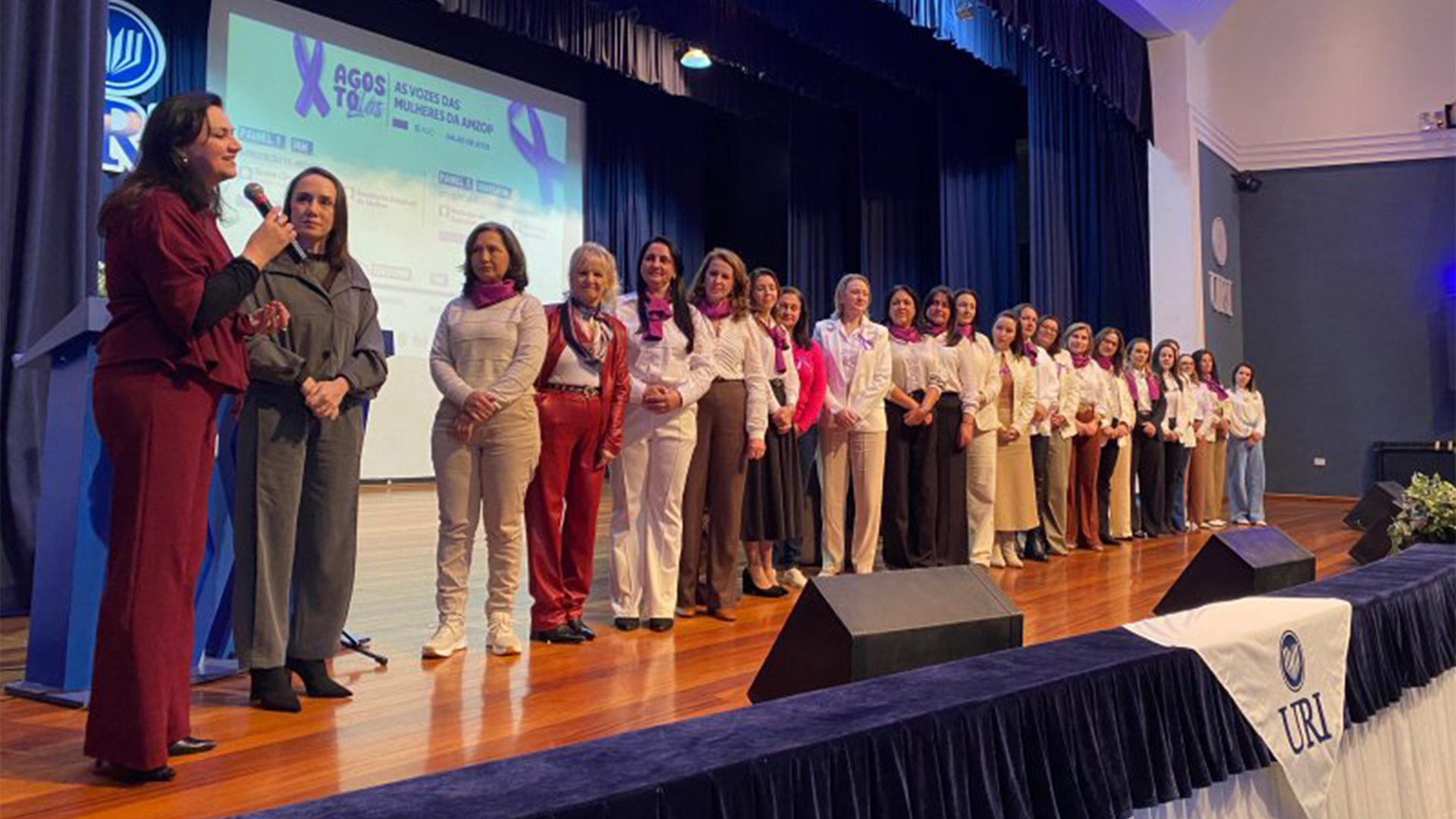 Capa Amzop e URI realizam evento da campanha Agosto Lilás focado no combate à violência contra a mulher