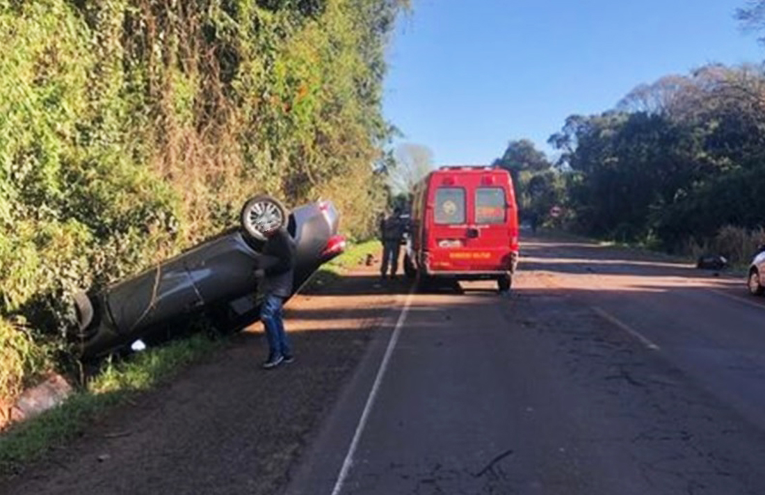 Capa Acidente entre caminhão e carro de Três Passos deixa um ferido na BR-468