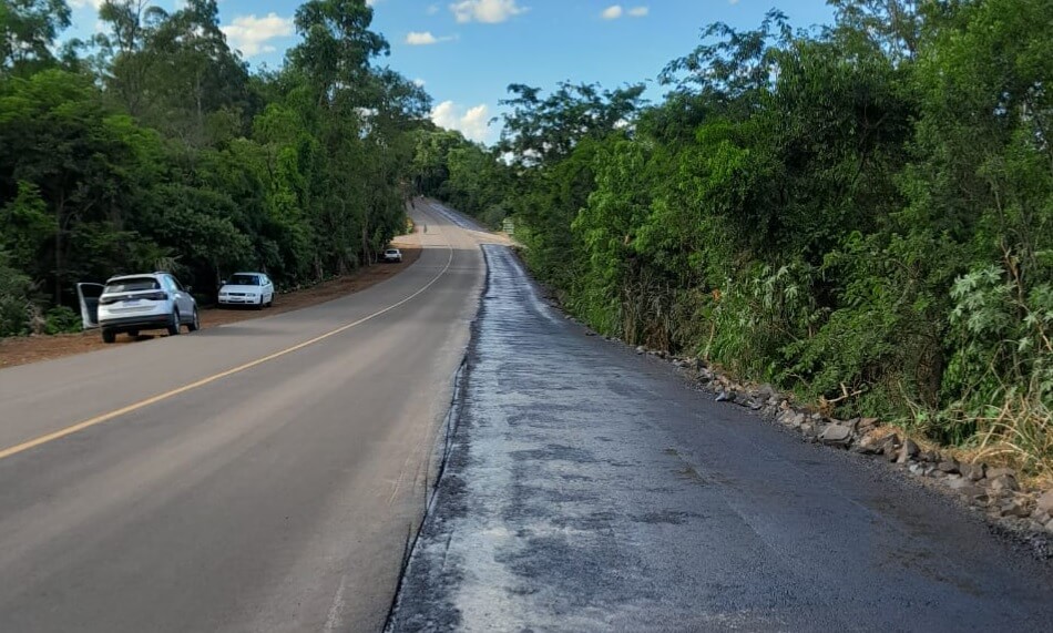 Capa Palmitinho: administração avança na construção ciclofaixa na RST-528
