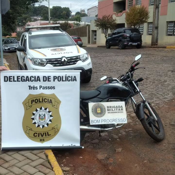Capa Policiais recuperam motocicleta e realizam prisão em Tiradentes do Sul