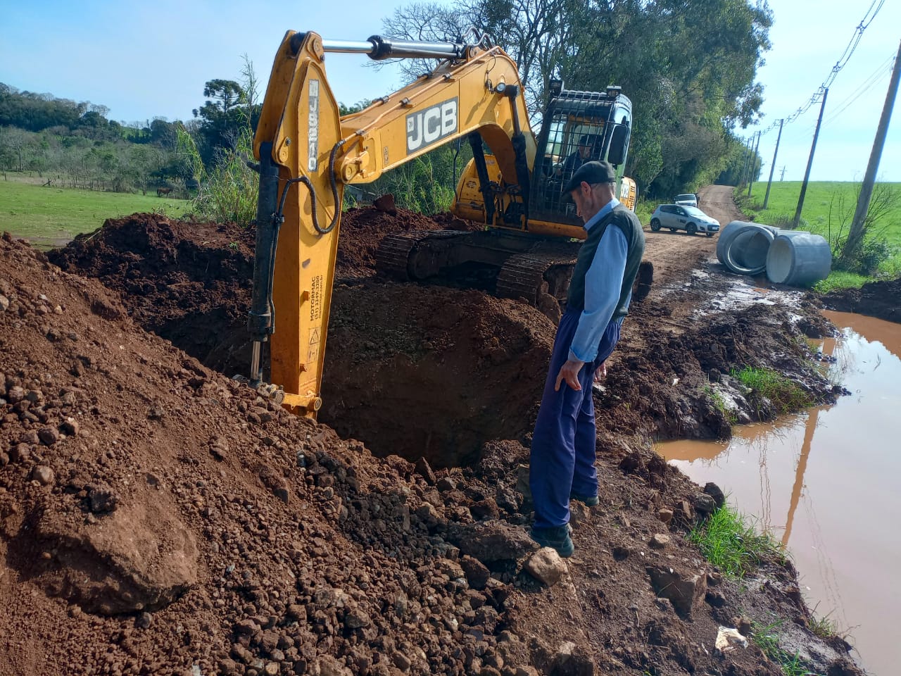 Capa Secretaria de Obras recupera estrada e substitui bueiros na comunidade de Invernada Seca, em Nonoai