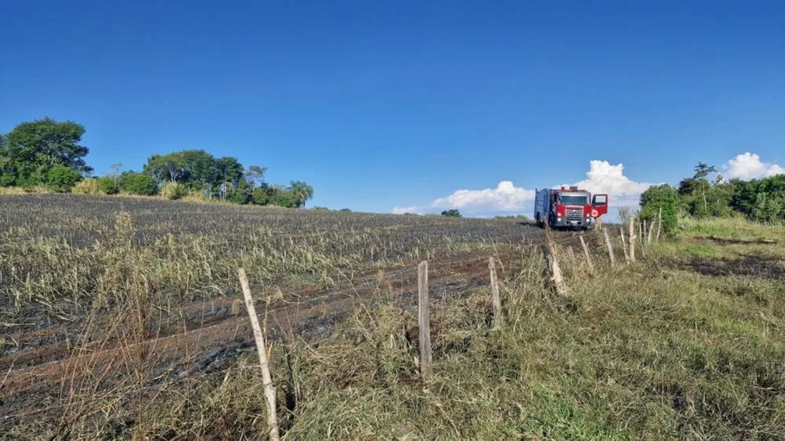 Capa Incêndio destrói dois hectares de milharal em Vista Gaúcha