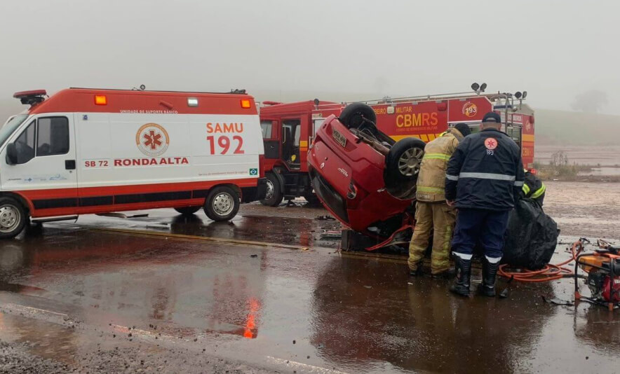 Capa Três adultos e uma criança morrem em acidente na ERS-324 em Ronda Alta