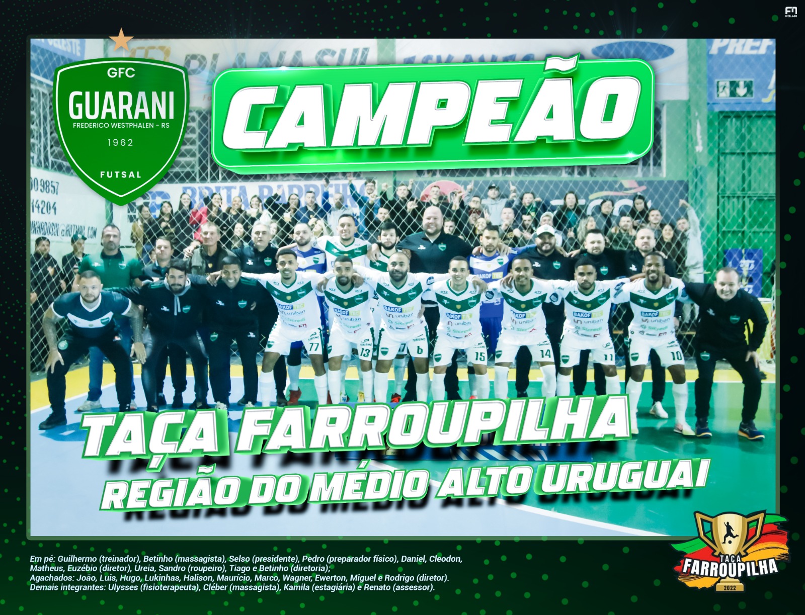 Capa Guarani estreia pela Taça Farroupilha em busca do bicampeonato