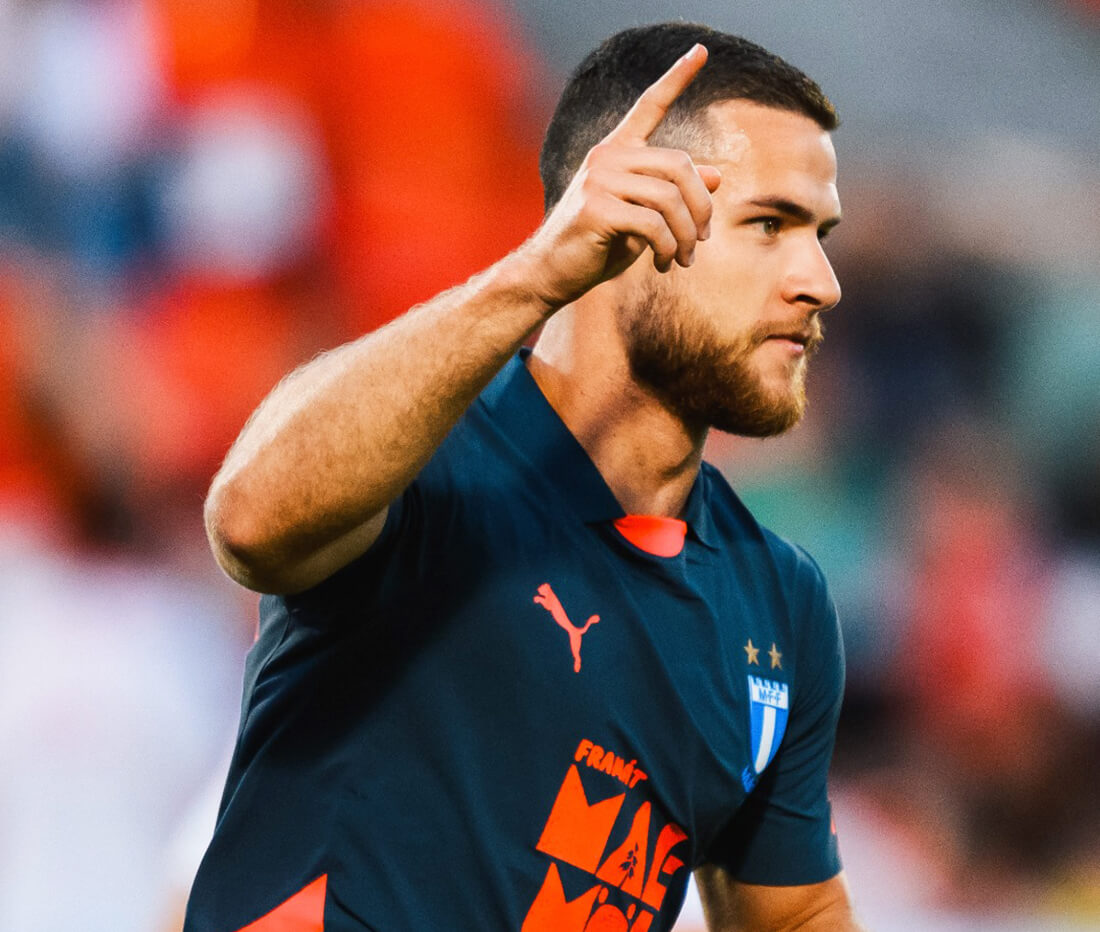 Capa Frederiquense Gabriel Busanello marca seu primeiro gol na Liga dos Campeões