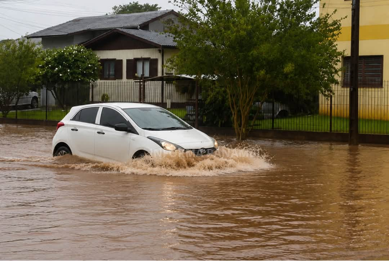 Capa Panambi registra mais de 190 milímetros de chuva, alagamentos e transtornos em diversos bairros