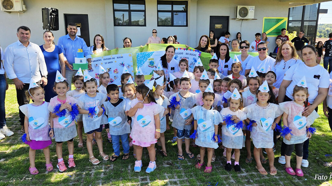 Capa Escolas municipais de Lajeado do Bugre realizaram ato de homenagem pelo aniversário de 33 anos do município
