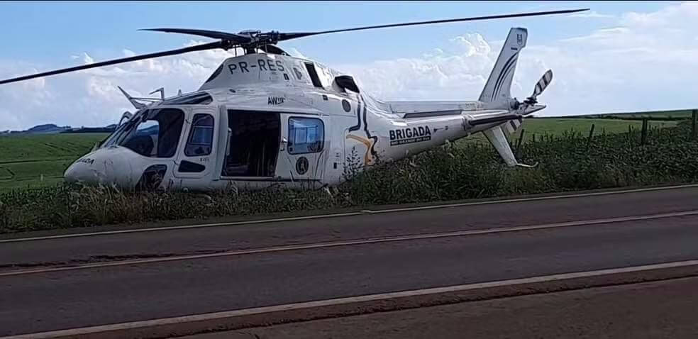 Capa Helicóptero com vice-governador do RS faz pouso de emergência em estrada
