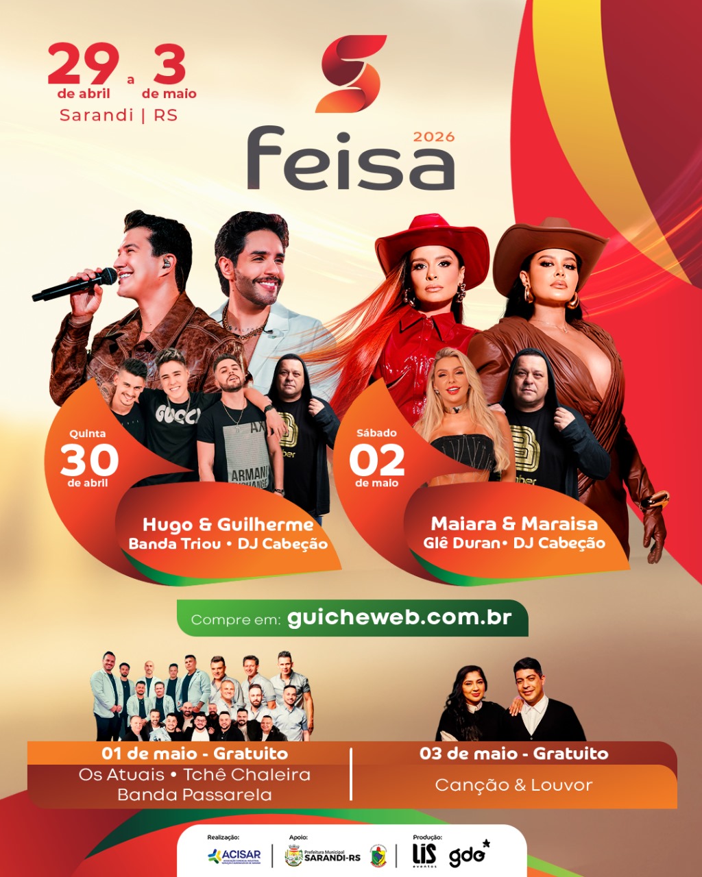 Capa Feisa 2026 tem shows oficialmente lançados em evento realizado nesta quinta-feira (27)