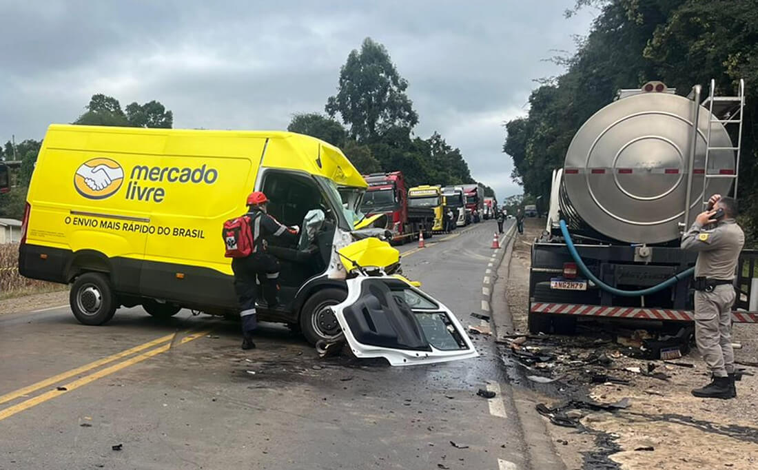 Capa Colisão entre três veículos deixa uma vítima fatal na RS-324 em Casca