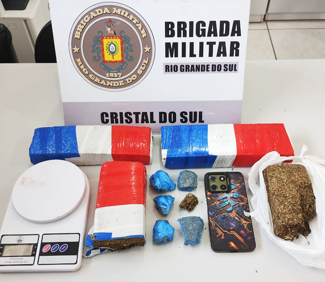 Capa Brigada Militar prende homem por tráfico de drogas em Cristal do Sul
