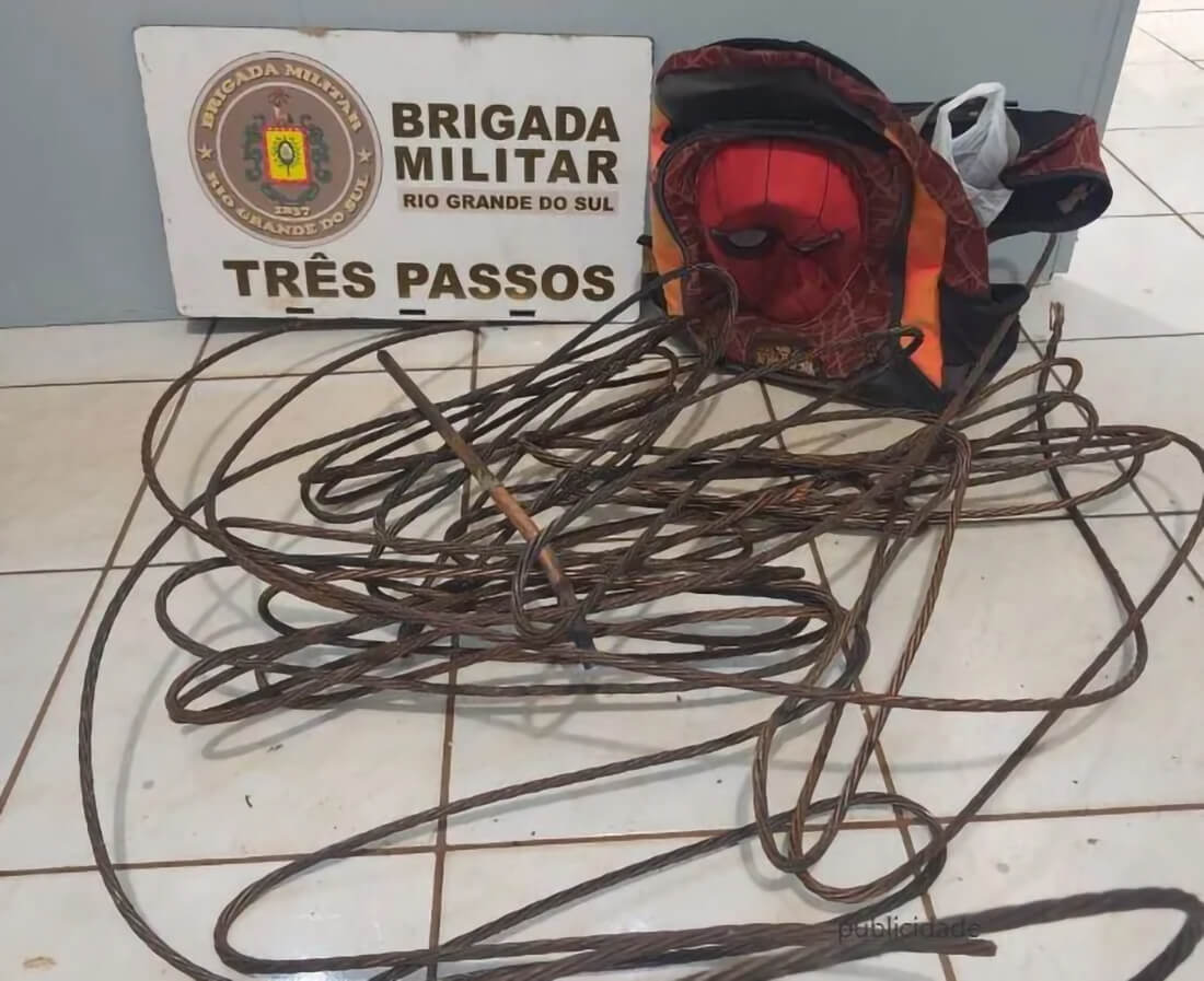 Capa Homem é preso em flagrante por furto de fiação em escola municipal de Três Passos