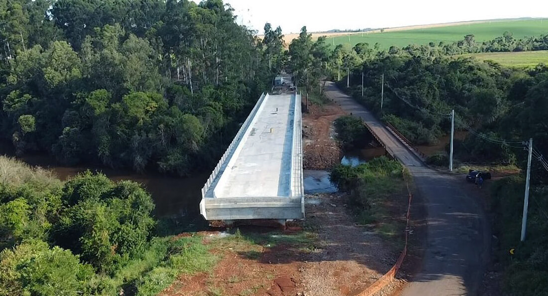 Capa Ponte sobre o Rio Turvo, entre Campo Novo e Braga, deverá ser concluída no 1º semestre de 2024