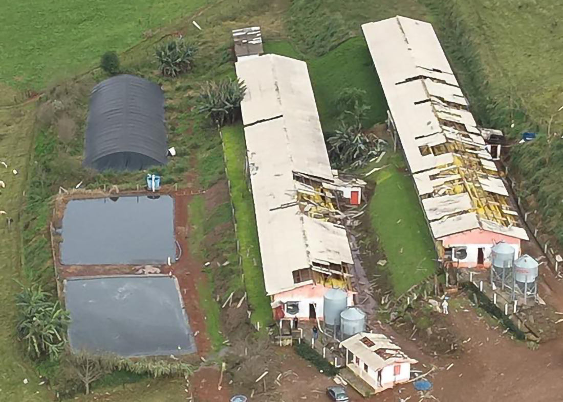 Capa Defesa Civil de SC confirma microexplosão em Descanso (SC)