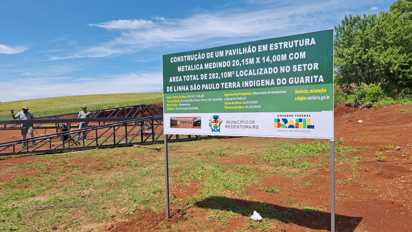 Capa Obra de pavilhão em estrutura metálica é iniciada em Redentora