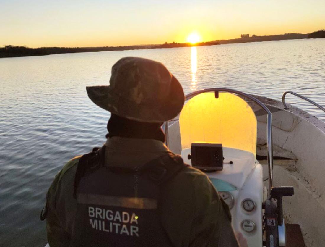 Capa Brigada Ambiental apreende 680 metros de redes de pesca em Trindade do Sul