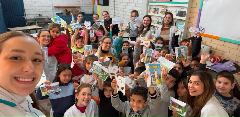 Capa Guatambu promove atividade de saúde bucal para alunos do Colégio Francisco Corá