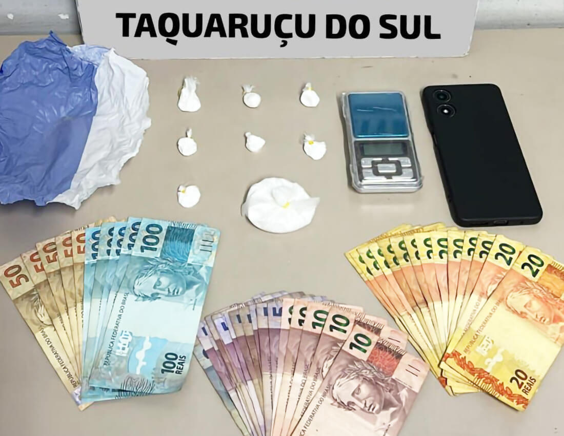 Capa Homem é preso por tráfico de drogas em Taquaruçu do Sul
