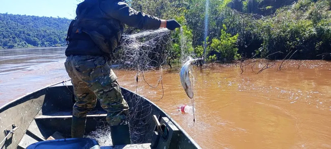 Capa Parque Estadual do Turvo lamenta apreensão de 1.100 metros de redes de pesca após início da piracema