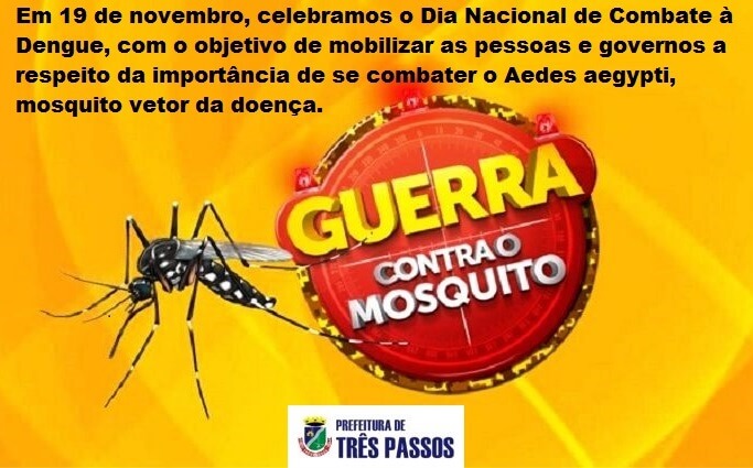 Capa Secretaria Municipal da Saúde de Três Passos promove ações no Dia Nacional de Combate à Dengue