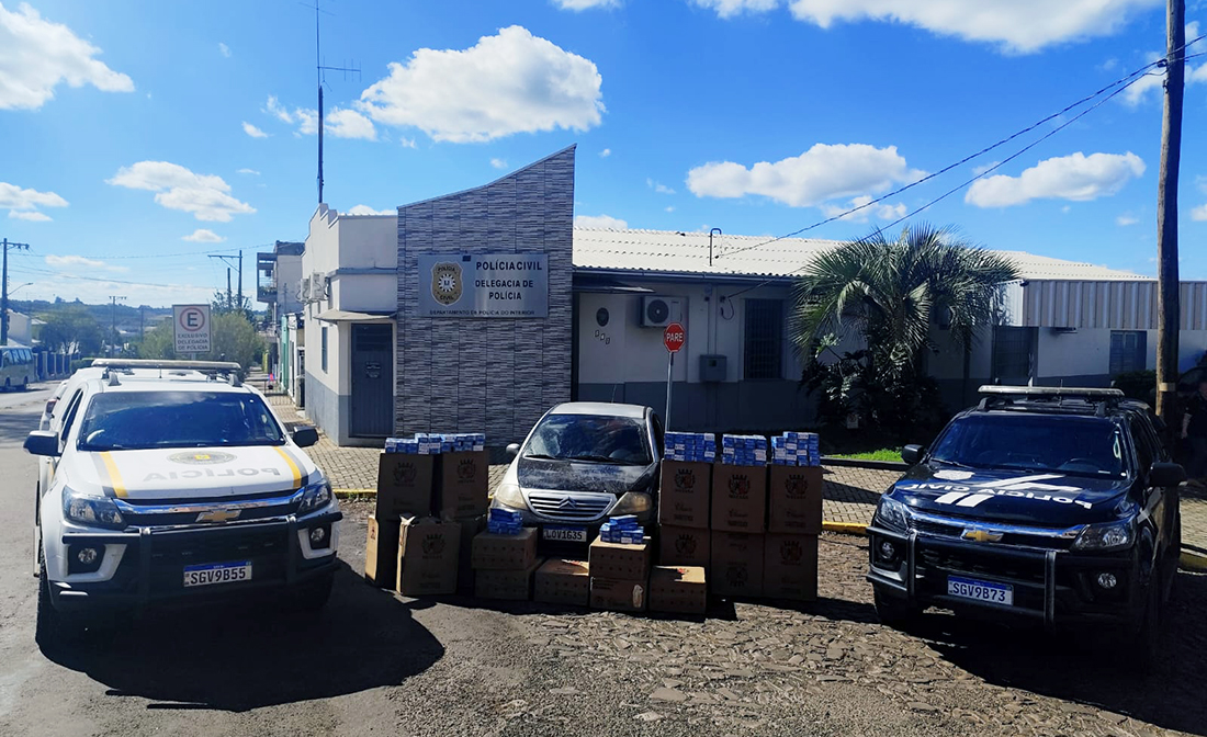 Capa Operação conjunta da Polícia Civil e Brigada Militar apreende 20 caixas de cigarros contrabandeados em Três Passos