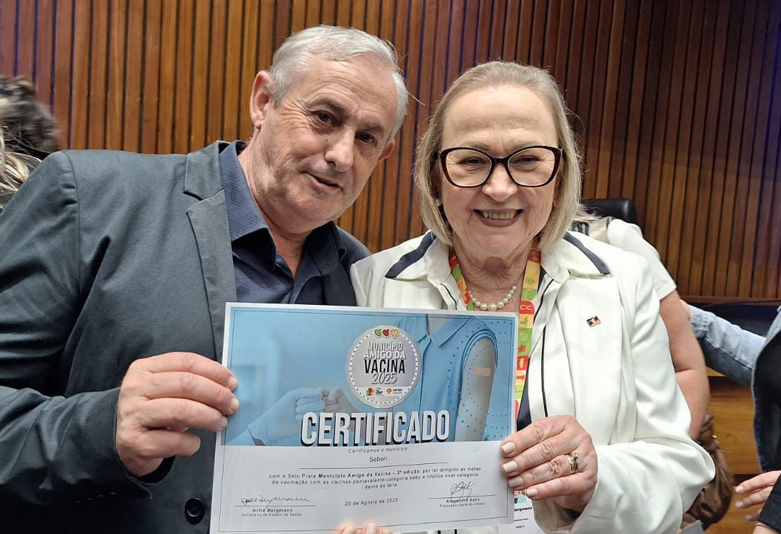 Capa Seberi é reconhecido com o selo Prata "Município Amigo da Vacina"