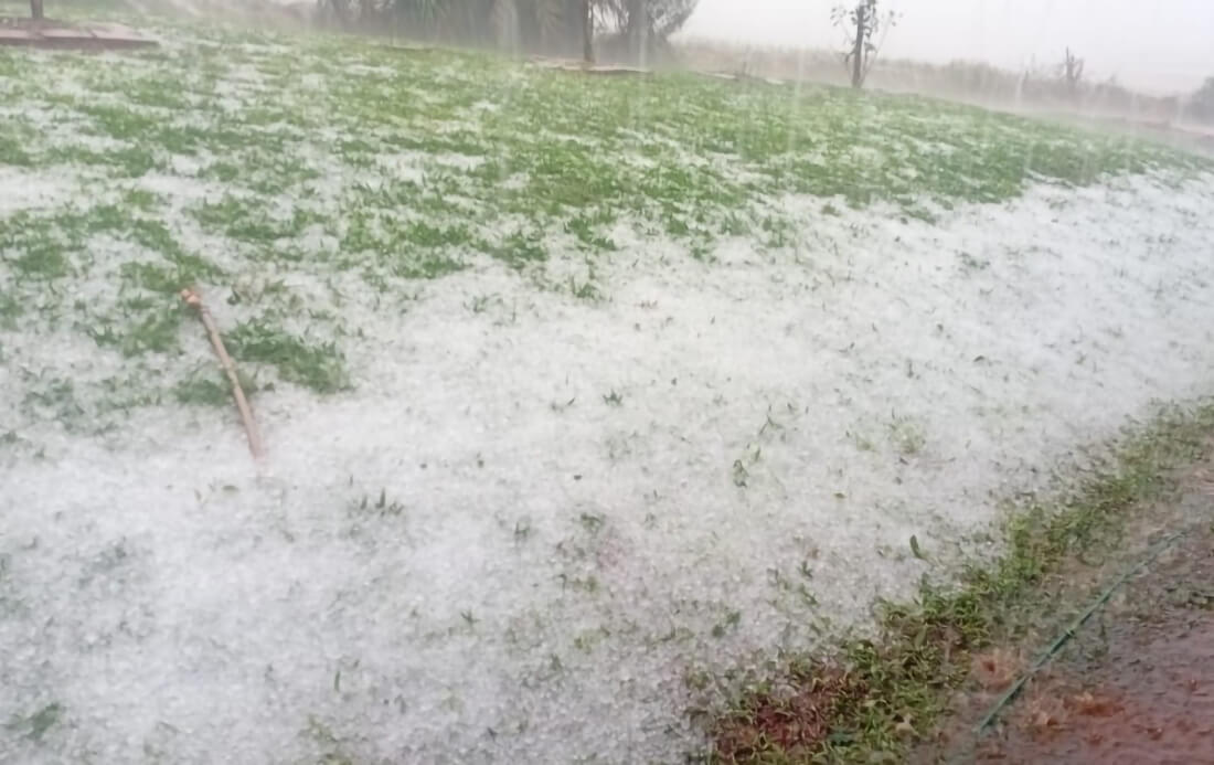 Capa Temporal com granizo e ventos fortes atinge a região de Ibirubá