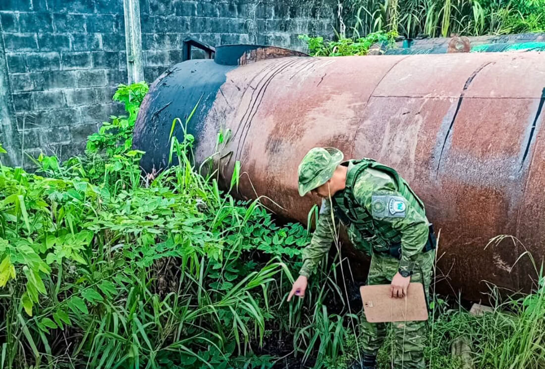 Capa Brigada Militar flagra poluição por derramamento de derivado de petróleo em Alpestre