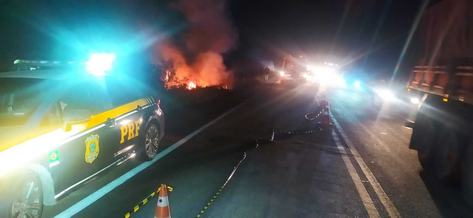 Capa PRF atende acidente fatal em Pinheiro Machado