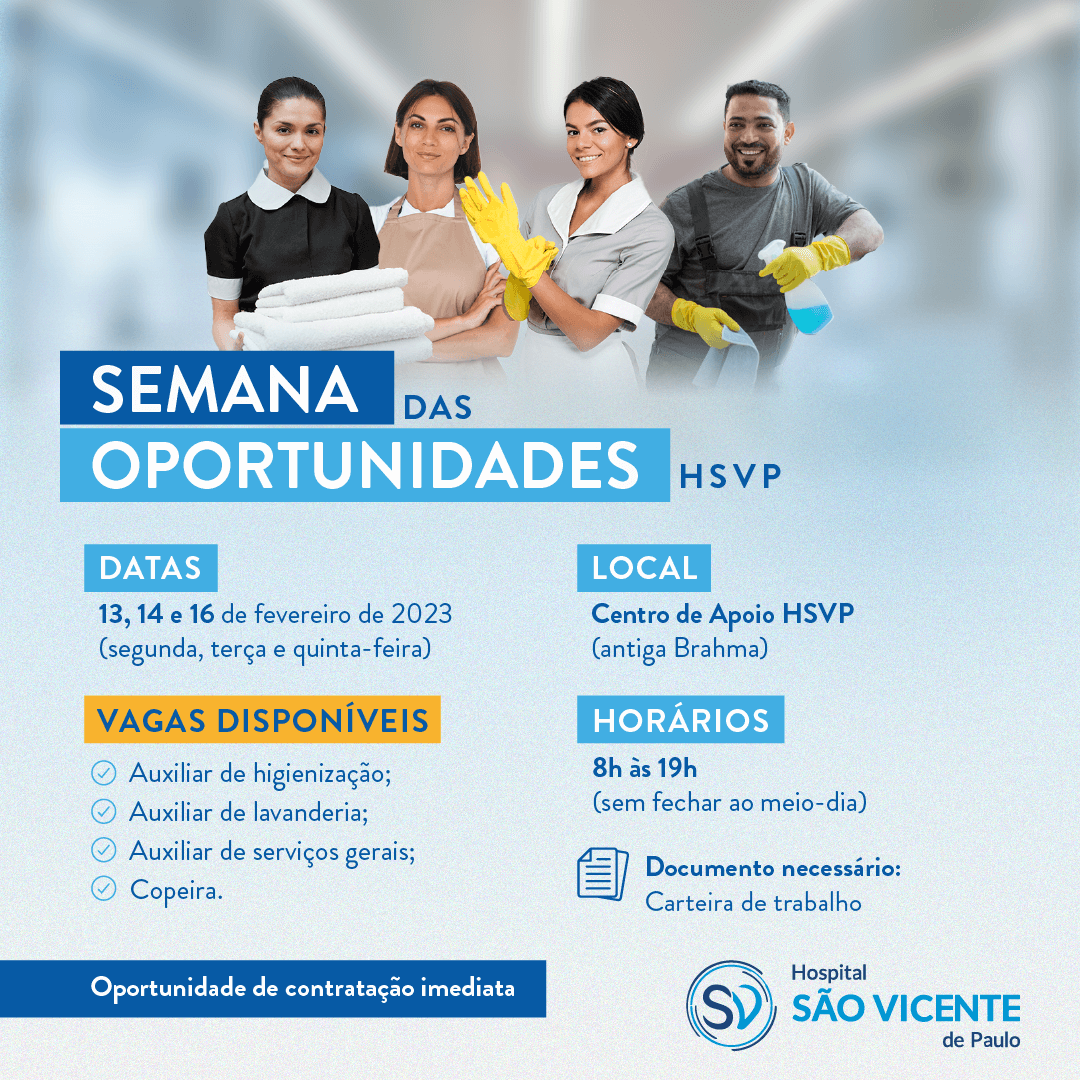 Capa HSVP realiza ação com vagas de emprego