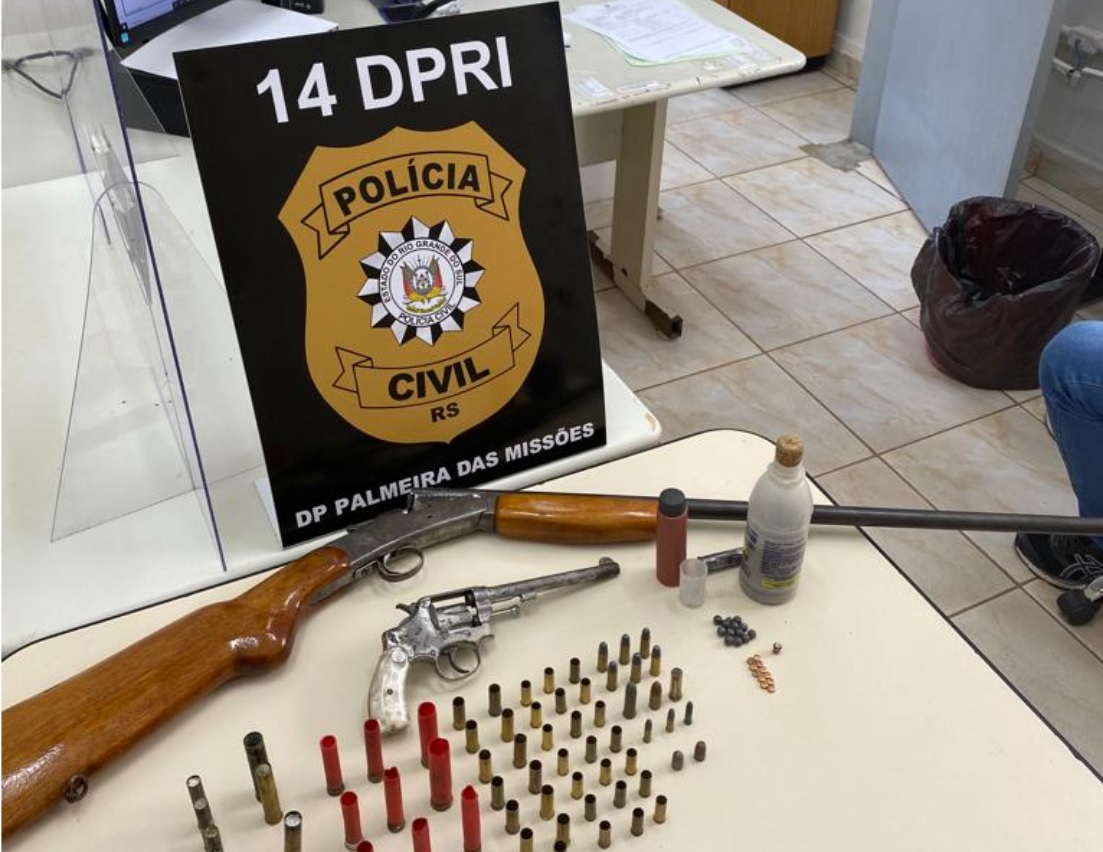 Capa Palmeira das Missões: homem é preso por porte ilegal de arma