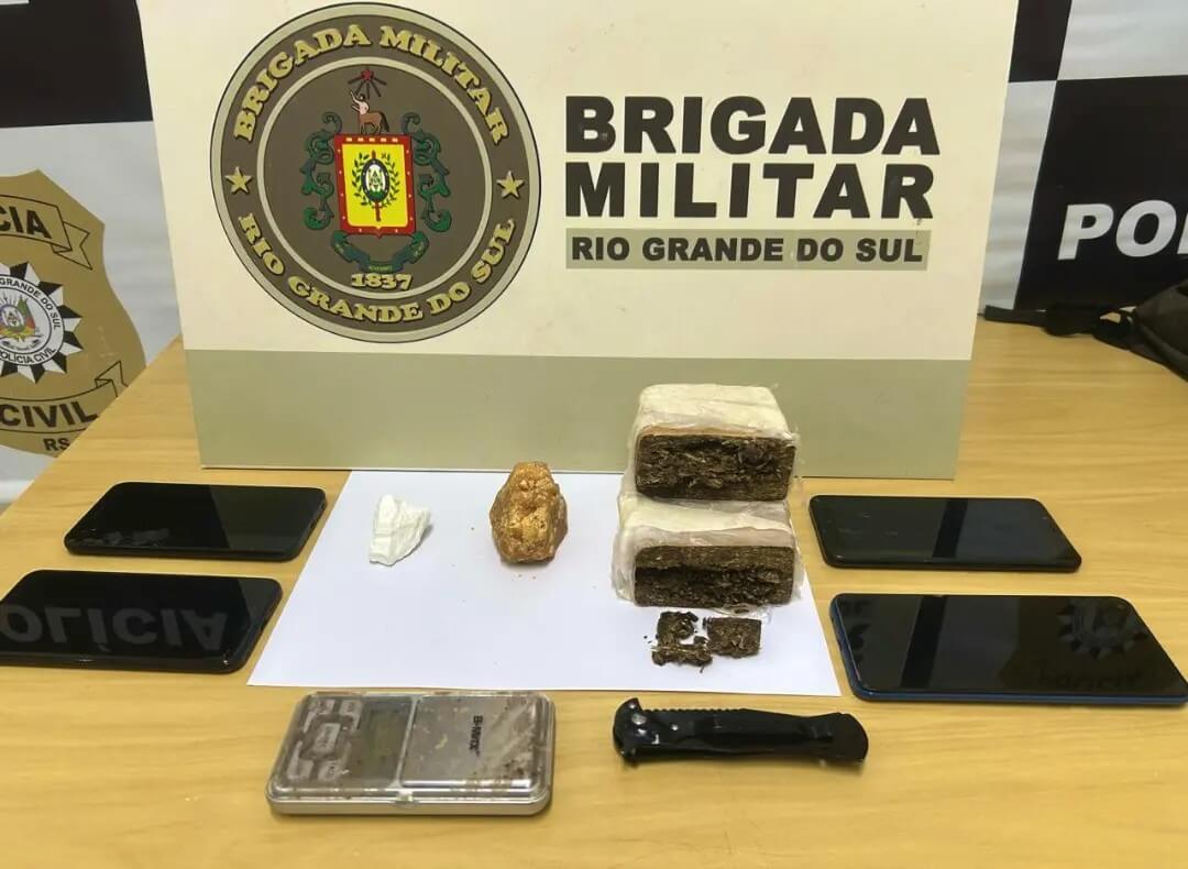 Capa  Brigada Militar realiza prisões por tráfico em Tenente Portela.