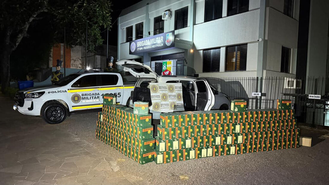 Capa Brigada Militar apreende quase mil garrafas de bebida estrangeira em Frederico Westphalen