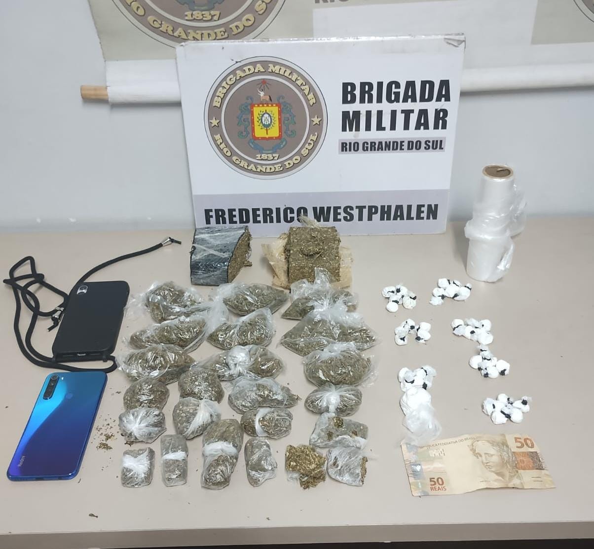 Capa  Brigada Militar prende mulher por tráfico de drogas em Frederico Westphalen
