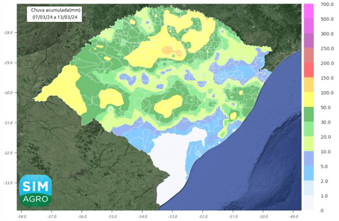 Capa Estado terá altos volumes acumulados de chuva nos próximos dias