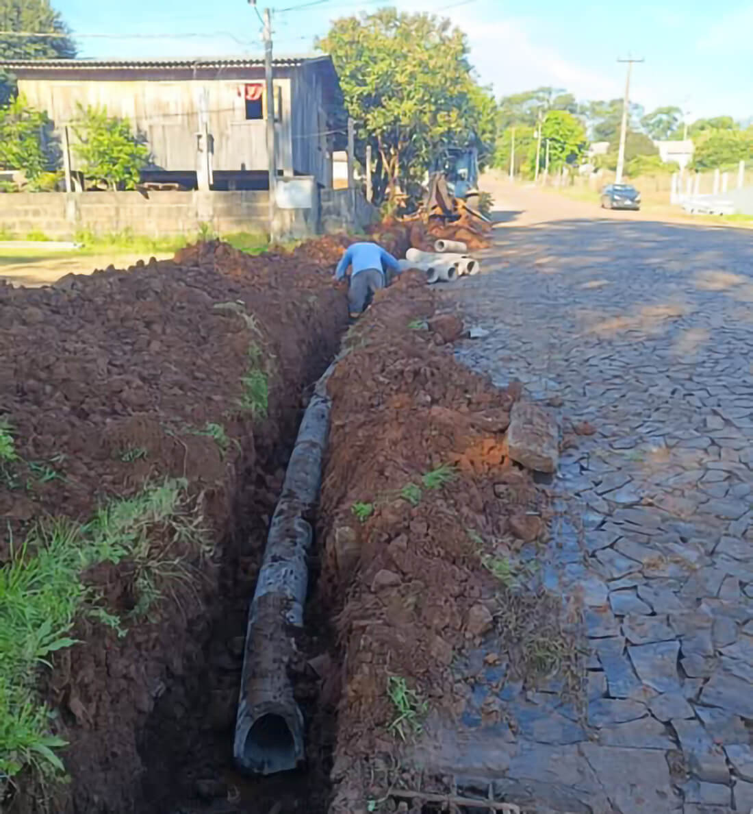 Capa Palmitinho conclui sistema de drenagem na Linha Industrial após anos de espera
