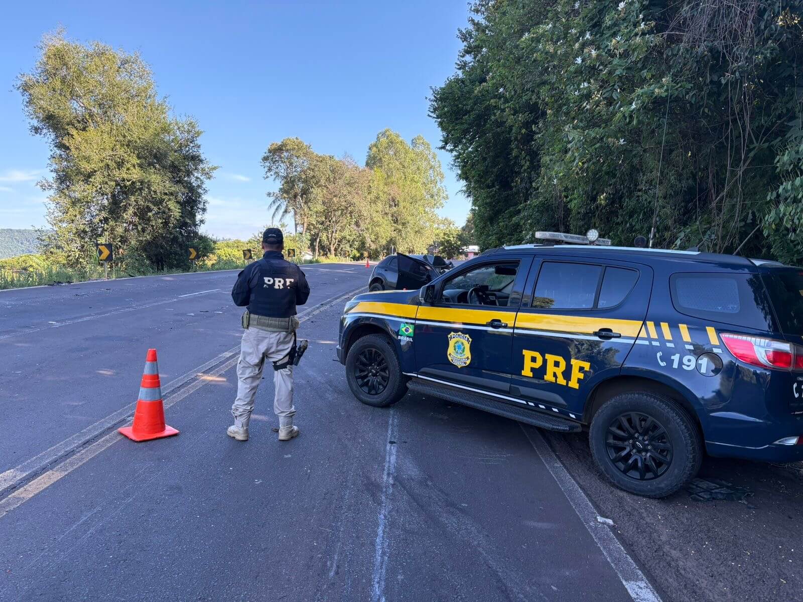 Capa PRF atende acidente com óbito em Frederico Westphalen