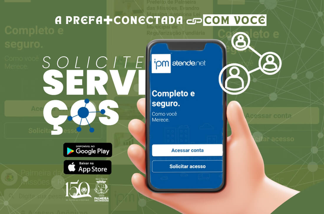 Capa Comunidade de Palmeira das Missões pode solicitar serviços públicos através do app Atende.net