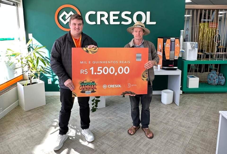 Capa Campanha “Cooperar é Ganhar” segue premiando cooperados da Cresol Raiz em todo o RS