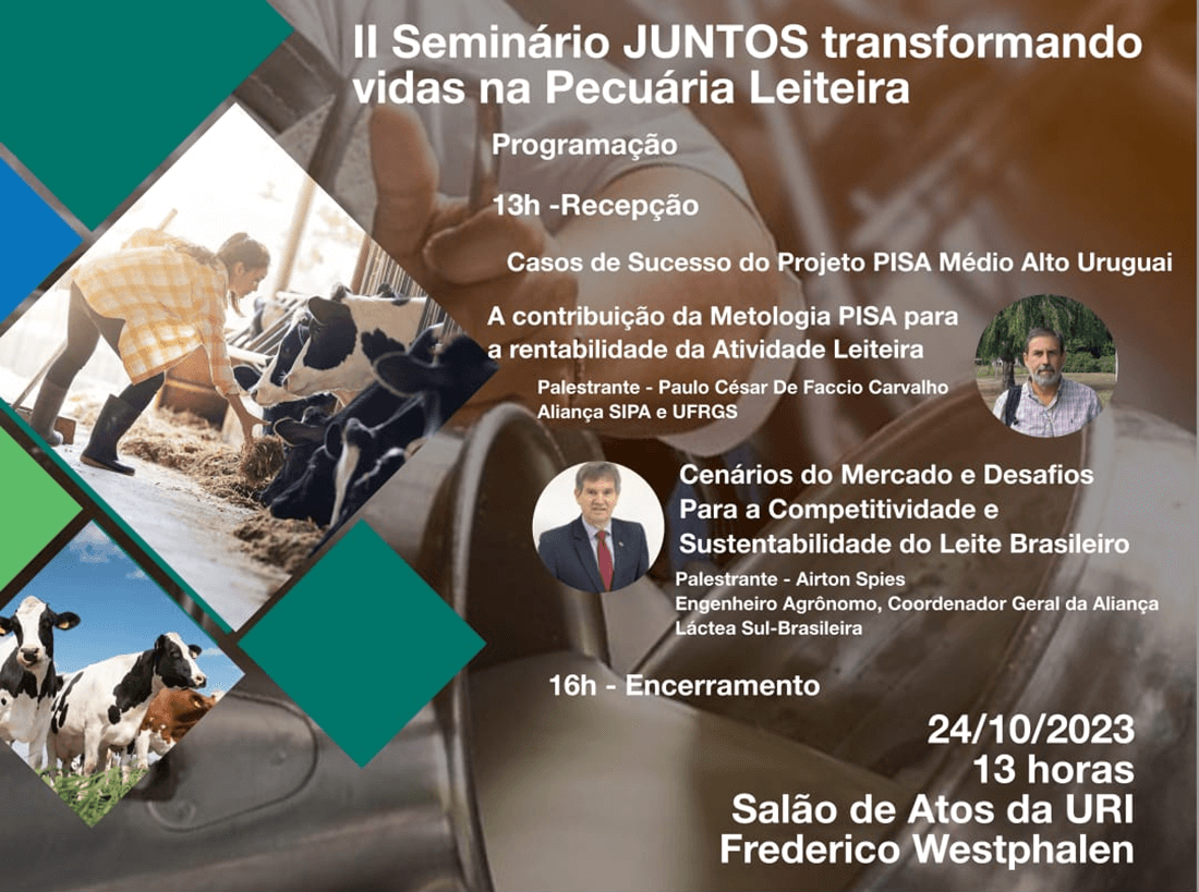 Capa Seminário Juntos Transformando Vidas na Pecuária Leiteira acontece no dia 24
