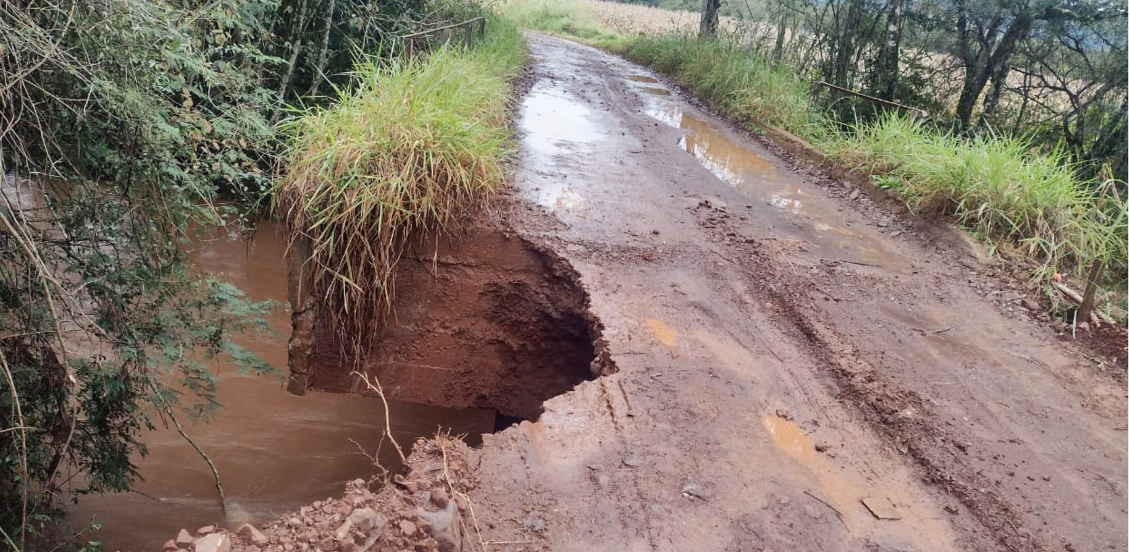 Capa Ponte na Linha Lajeado Mico é interditada em Seberi