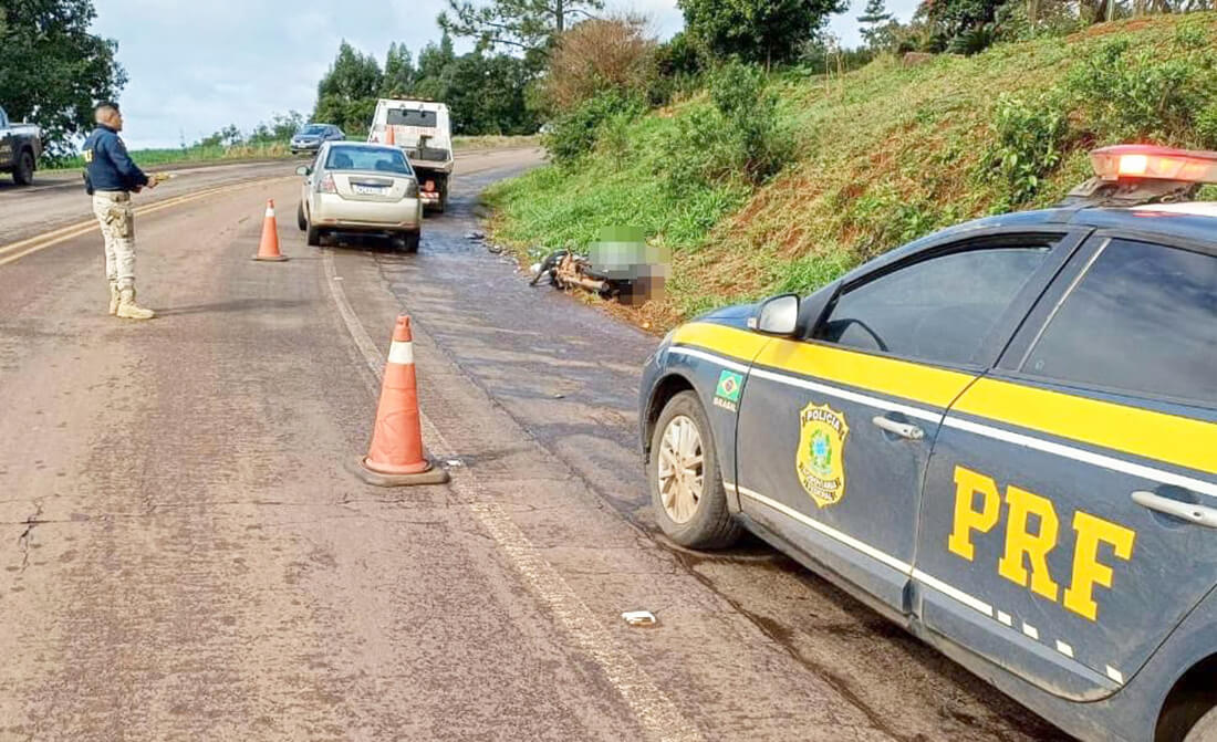 Capa Acidente entre carro e moto deixa uma vítima fatal em Tiradentes do Sul