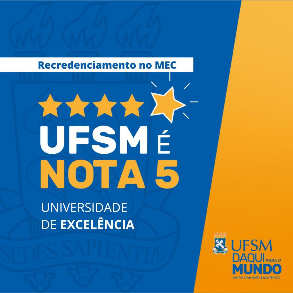 Capa UFSM recebe nota máxima em avaliação institucional realizada pelo MEC