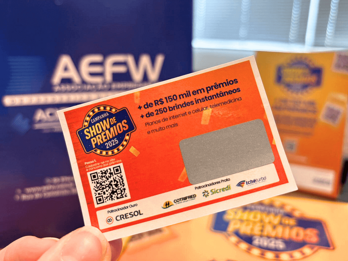 Capa Últimos dias para participar da Campanha Show de Prêmios 2025 da AEFW