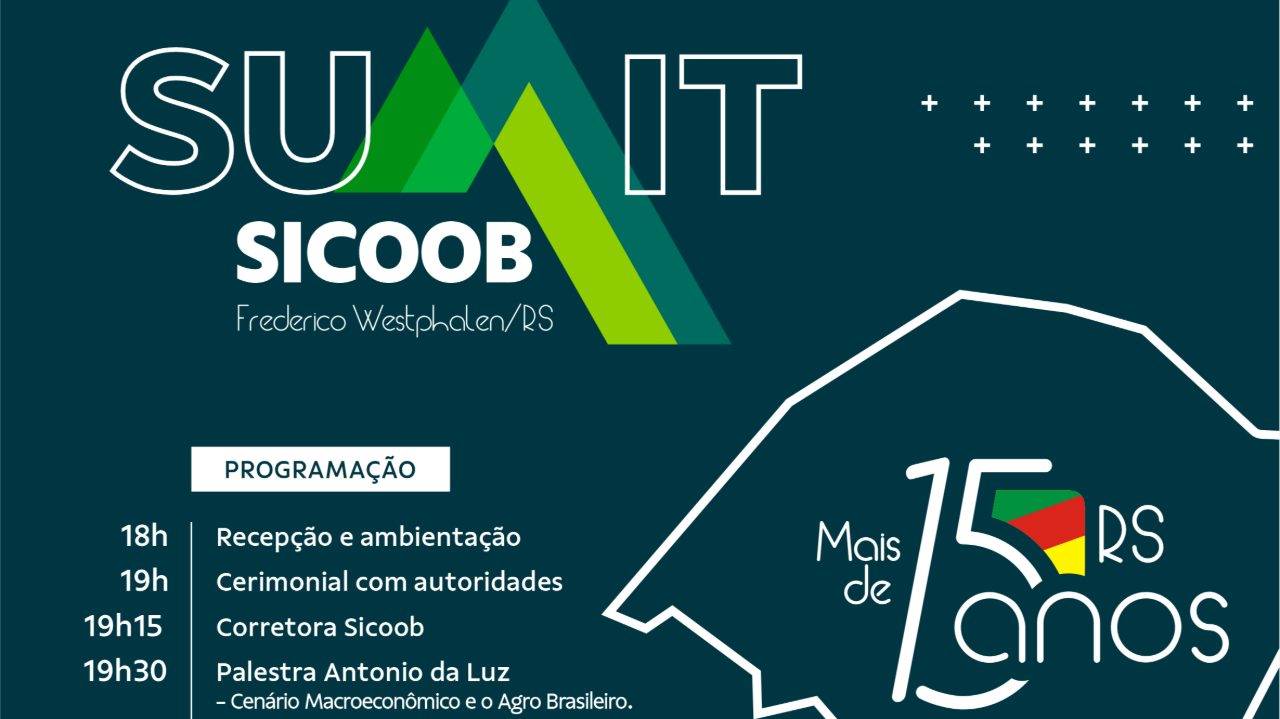 Capa Summit Sicoob marcará celebração dos 15 anos da cooperativa em Frederico Westphalen