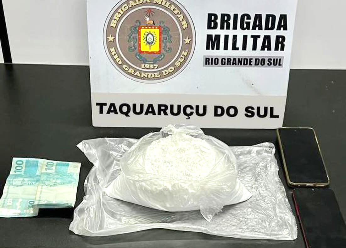 Capa Brigada Militar prende dupla com cocaína em Taquaruçu do Sul