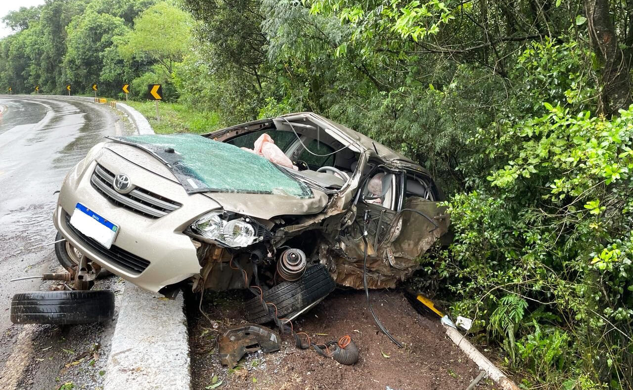Capa Colisão frontal ocorreu na BR-386, entre Sarandi e Carazinho